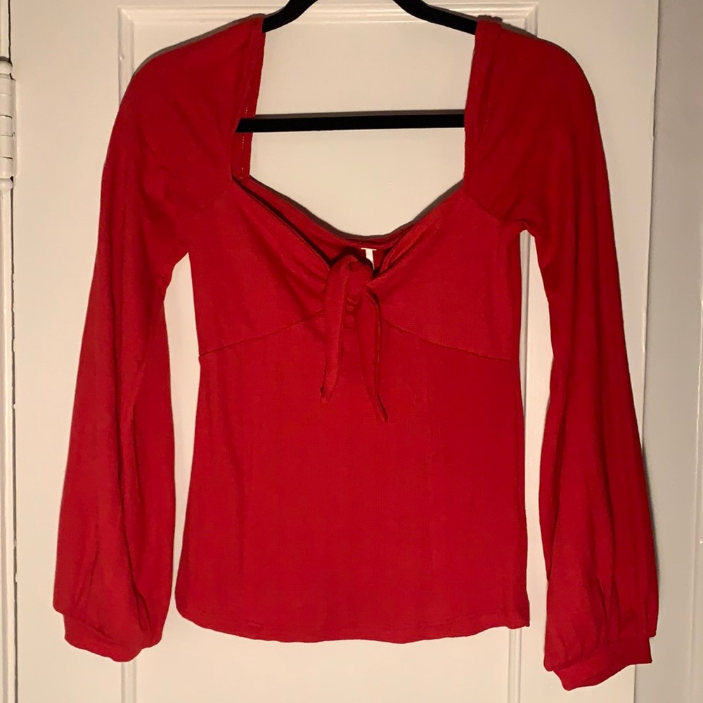 Urban Outfitters Red long sleeve Knit Top